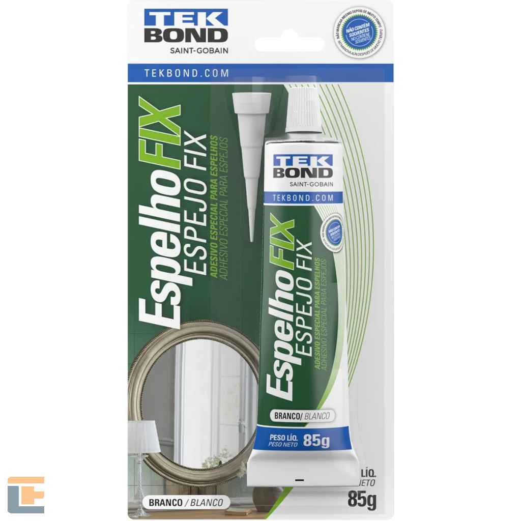 Adesivo EspelhoFix Fixa Espelho Branco 85g Tekbond