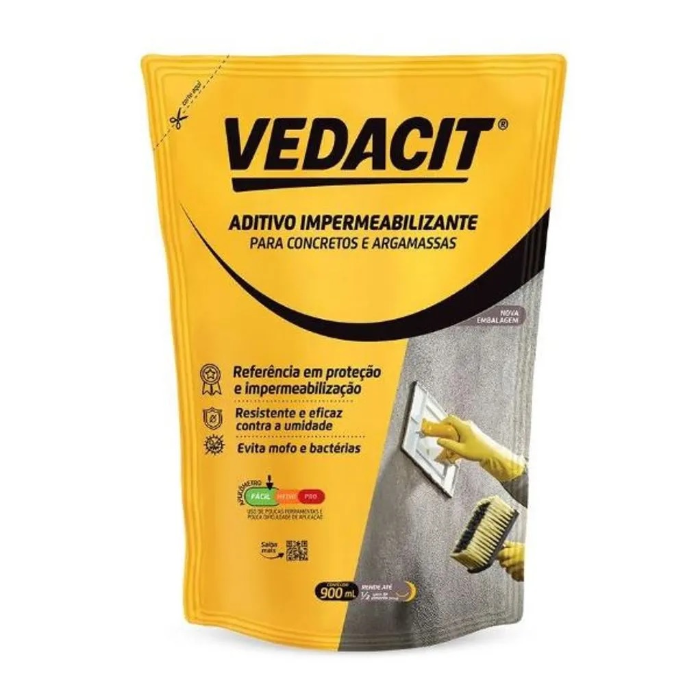 Aditivo Impermeabilizante Concreto e Argamassa 900ml - Vedacit