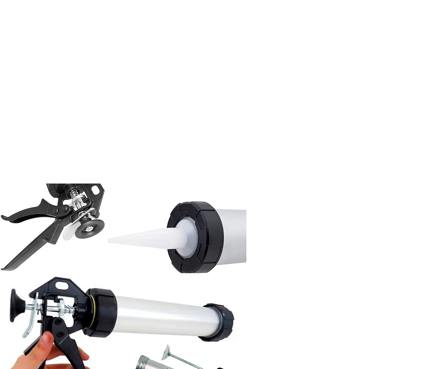 Aplicador Silicone Sparta c/tubo 400ML Fechado de  Aluminio 8864755 - Imagem 3