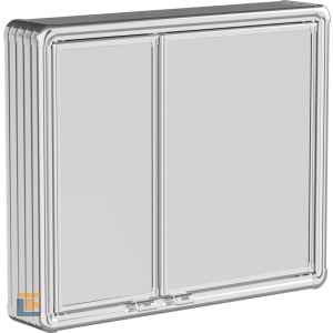 Armário Alumínio Sobrepor 54X45X11 2 Portas Astra LBP16/S