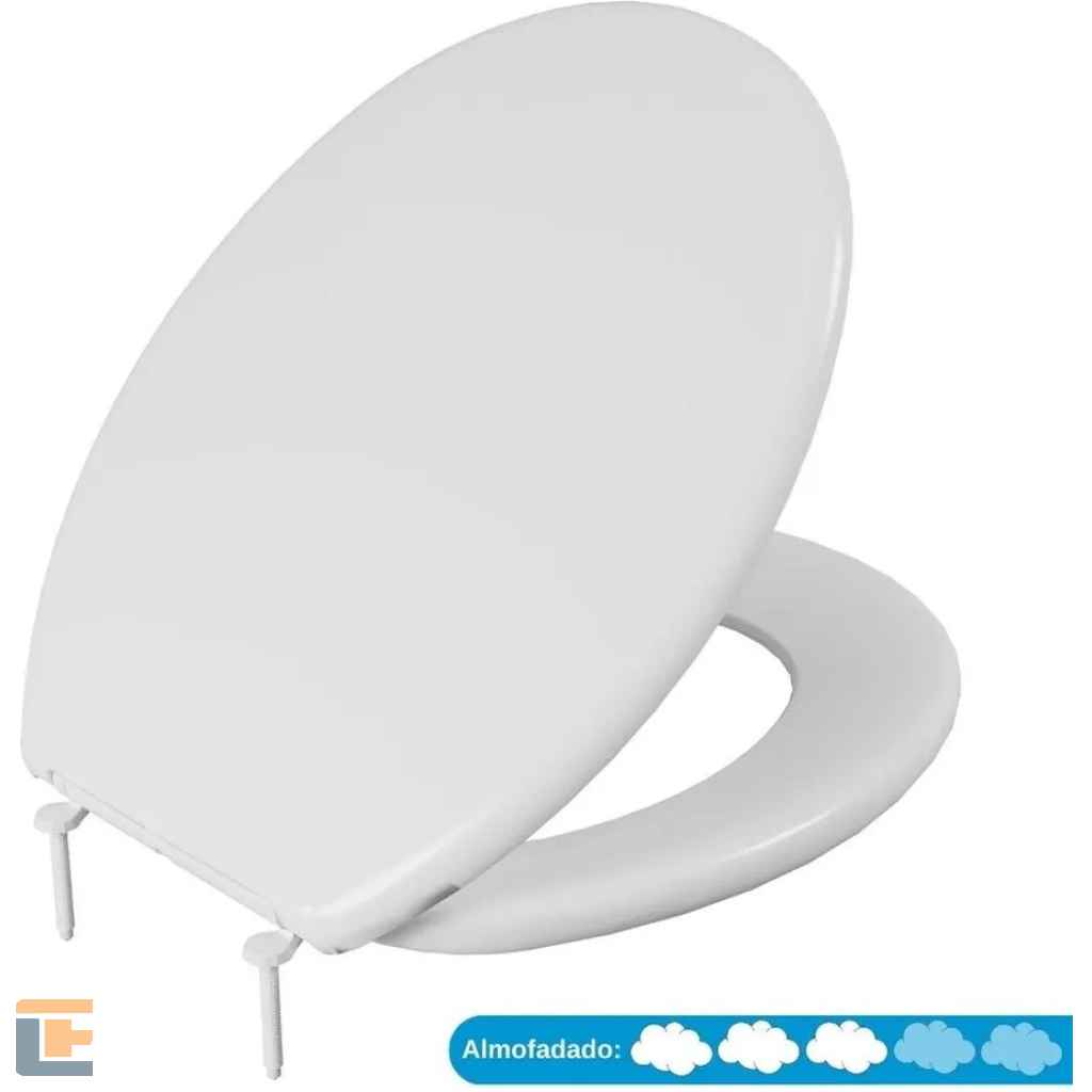 Assento Sanitário Oval Almofadado Slim Astra Branco TAJ/AS*BR1