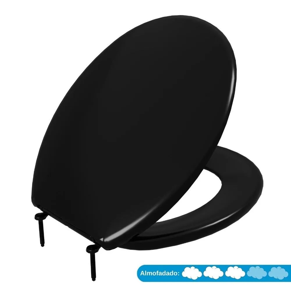 Assento Almofadado Astra Slim Preto 1 TAJ/AS*PR1