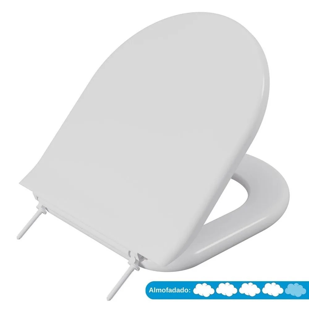 Assento Sanitário Almofadado Incepa Calypso Astra Branco 01  TCP/K*BCO-01