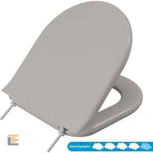 Assento Sanitário Almofadado Incepa Calypso Astra Cinza Platina 48 TCP/K*CZP-48