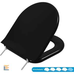 Assento Sanitário Almofadado Incepa Calypso Astra Preto 02 TCP/K*PR-02