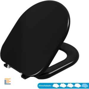 Assento Sanitário Almofadado Riviera Astra Preto 02 TRV/K*PR-02