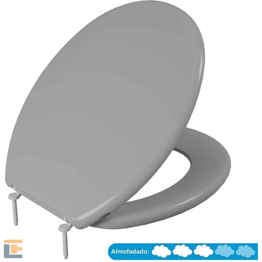 Assento Sanitário Almofadado Slim Astra Cinza 2 TAJ/AS*CZ2
