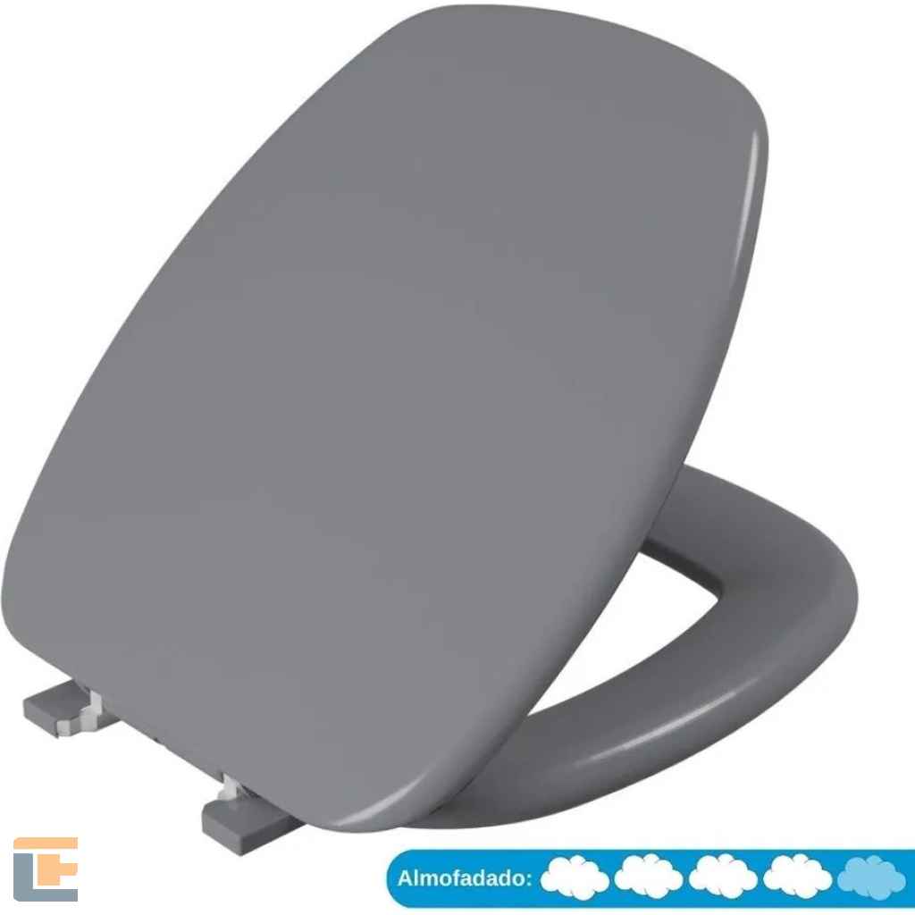 Assento Sanitário Almofadado Thema Astra Cinza Chumbo 47 TTH/K*CZC-47