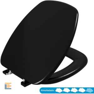 Assento Sanitário Almofadado Thema Astra Preto 02 TTH/K*PR-02