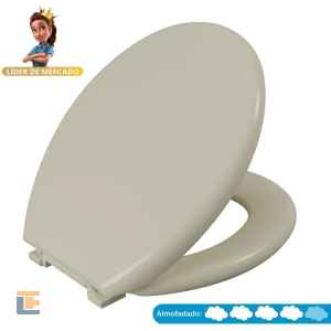 Assento Sanitário Astra Oval Almofadado Bege 8 TPK/AS*BG8