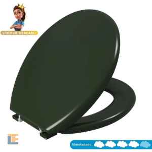 Assento Sanitário Oval Almofadado Astra Verde 5 TPK/AS*VD5