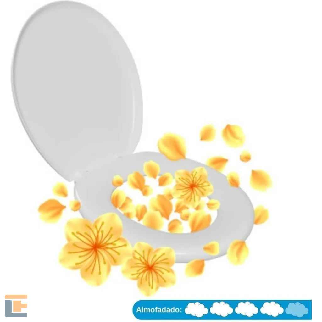 Assento Sanitário Oval Almofadado Perfumado Astra Branco 1 TPKP*BR1