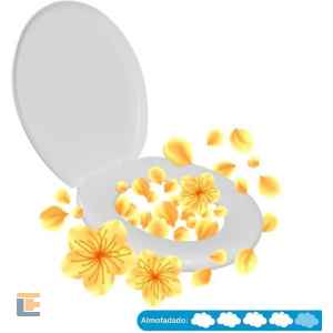 Assento Sanitário Oval Almofadado Perfumado Astra Branco 1 TPKP*BR1