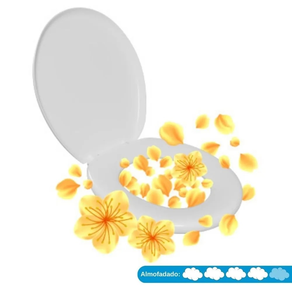 Assento Sanitário Oval Almofadado Perfumado Astra Branco 1 TPKP*BR1