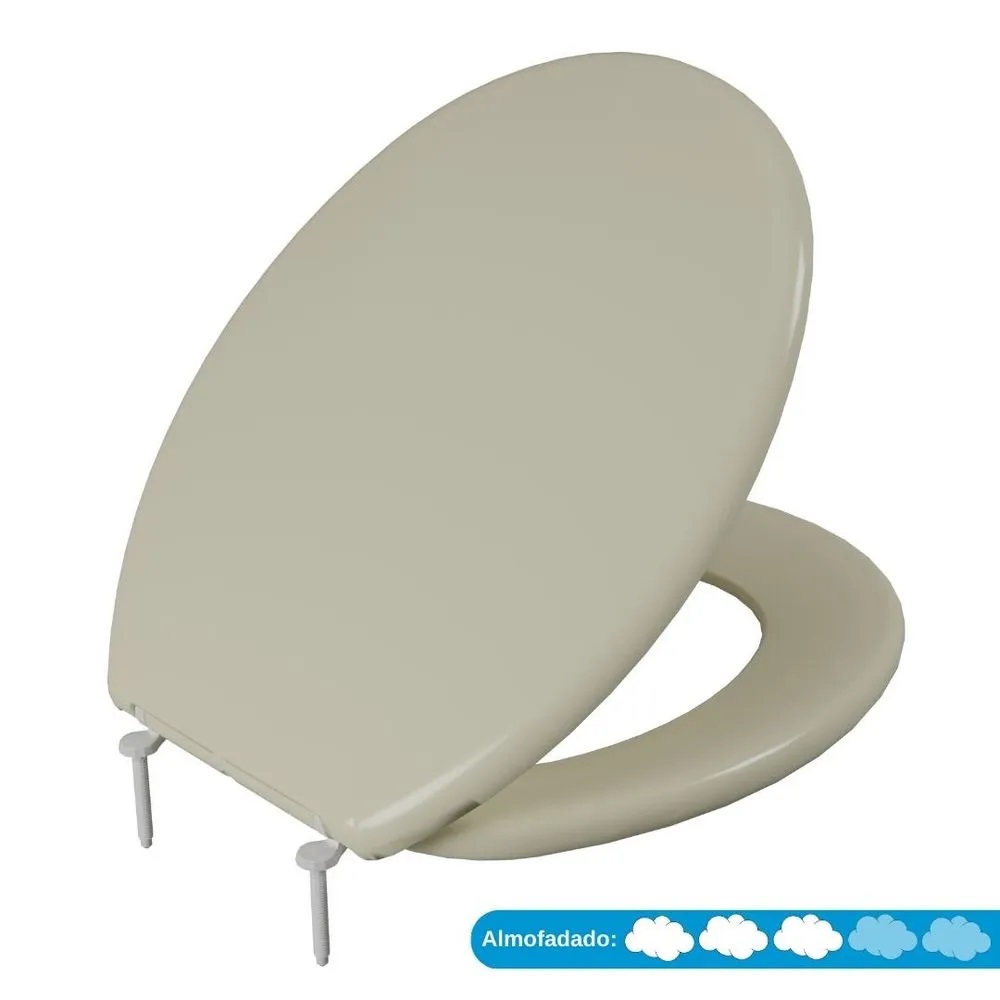 Assento Sanitário Oval Almofadado Slim Astra Bege 8 TAJ/AS*BG8