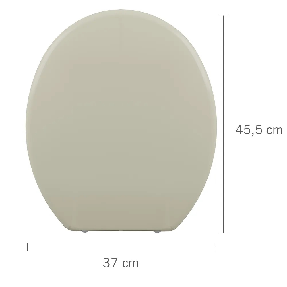 Assento Sanitário Oval Almofadado Slim Astra Bege 8 TAJ/AS*BG8 - Imagem 2