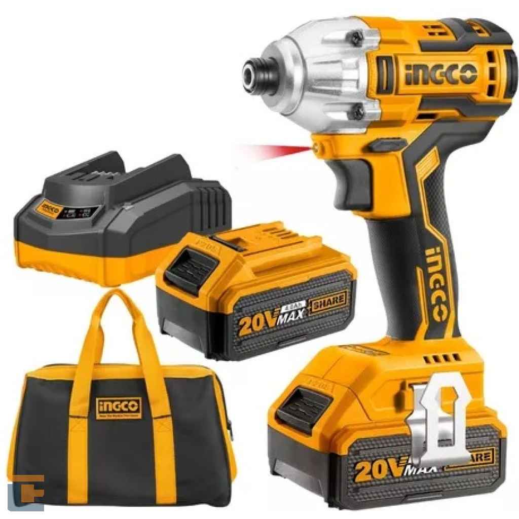 Chave de Impacto INGCO 20V CIWLI2004-9 2 Baterias