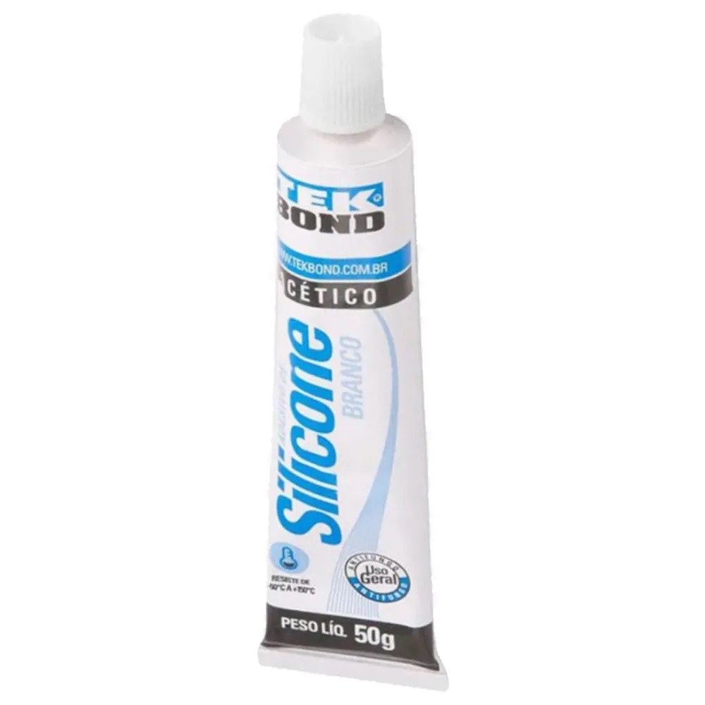 Cola Silicone Acético Blister 50g Branco Tekbond - Imagem 2