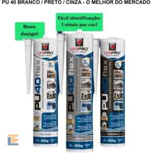 Cola Silicone PU-40 Preto UNIPRO 400G