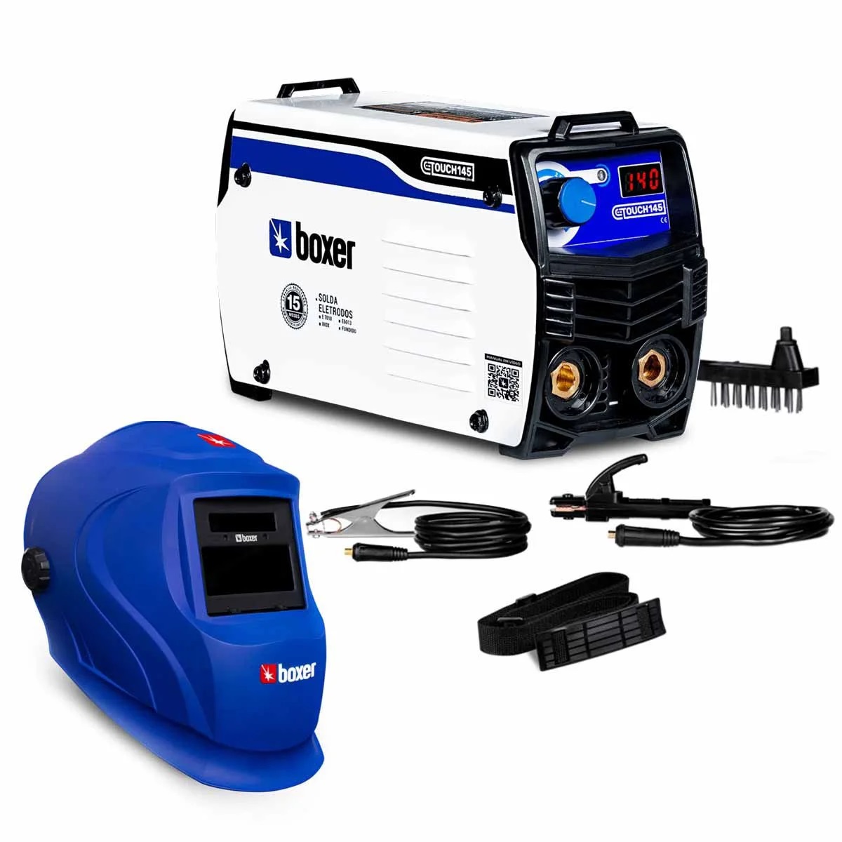 Máquina de Solda Inversora Touch 145 140A Bivolt com Máscara Optiarc 70 BOXER-10 - Imagem 2