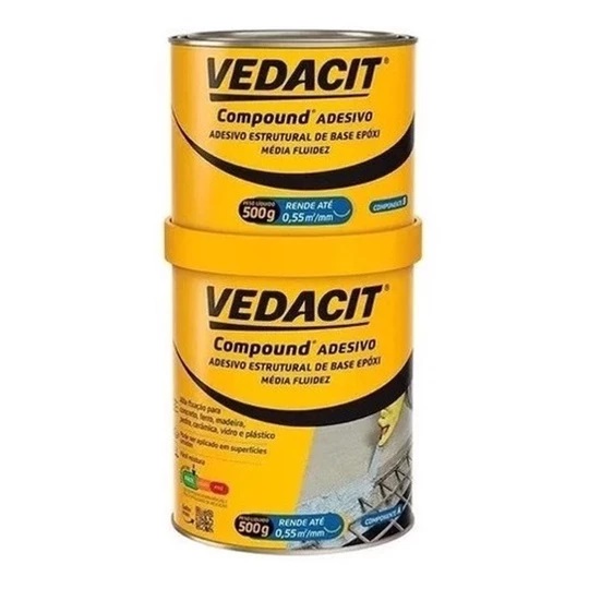 Compound Adesivo Estrutural 1 Kg - Vedacit - Imagem 2