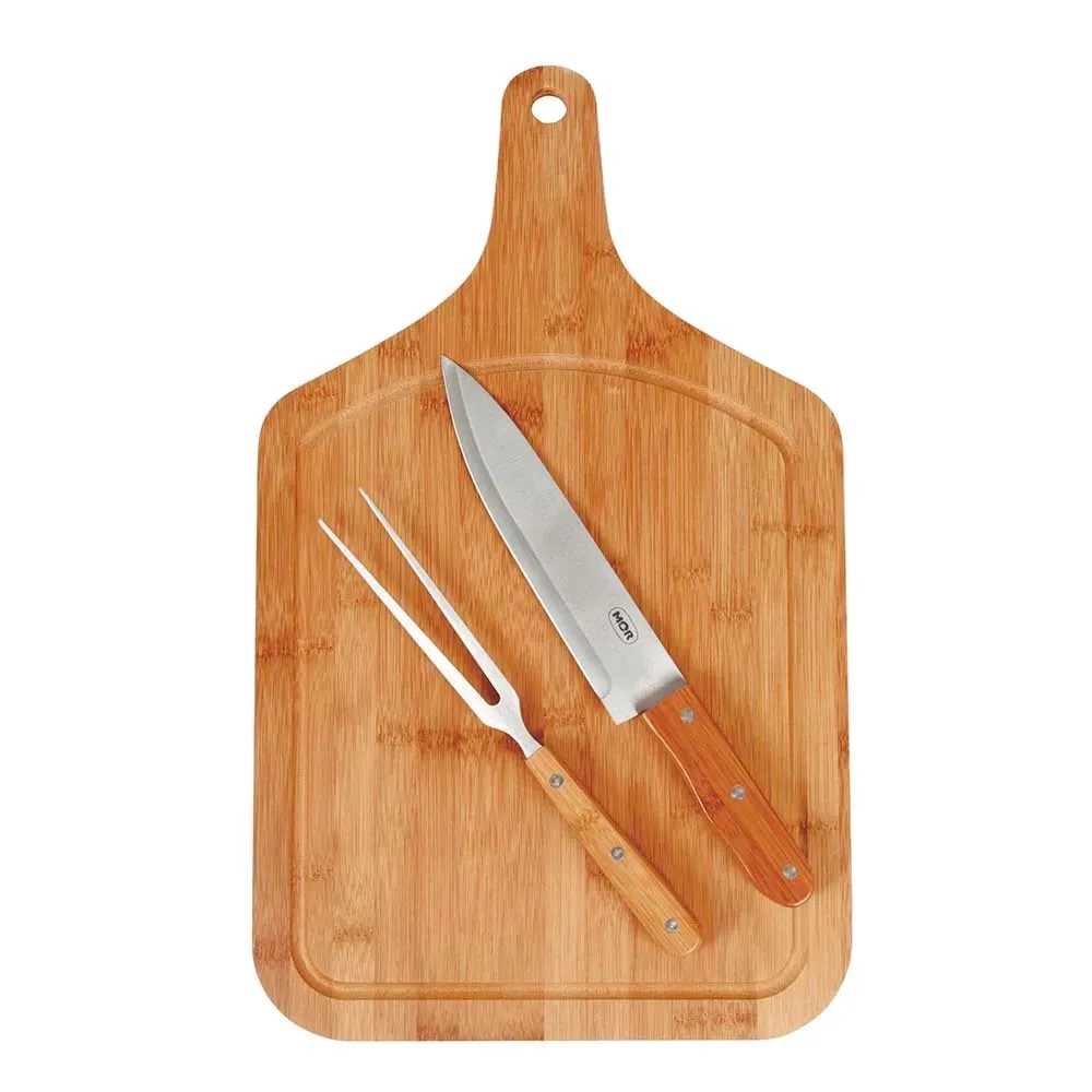Conjunto Churrasco Bamboo Tábua 30cm x 50cm com Alça - Mor - Imagem 2