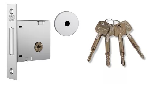 Fechadura 1004 Roseta Redonda Tetra Externa Inox - STAM - Imagem 3