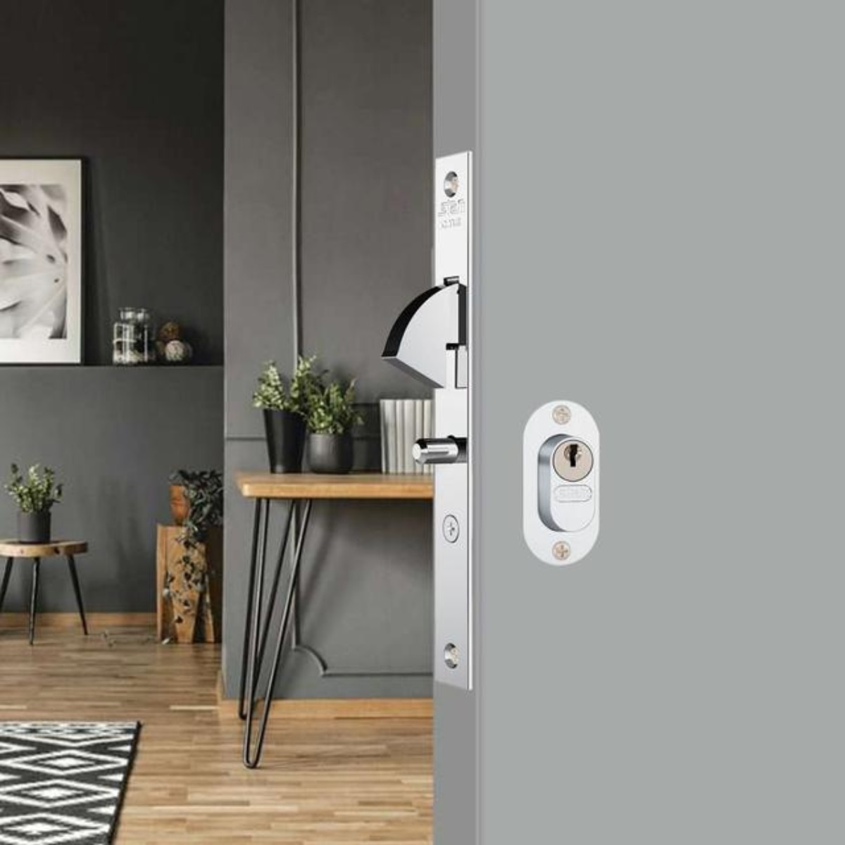 Fechadura 901 Stam Porta De Correr Bico De Papagaio - Imagem 3