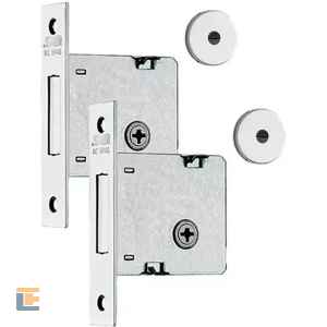 Fechadura Auxiliar Stam 1004 Tetra Roseta Inox Kit 2 Peças