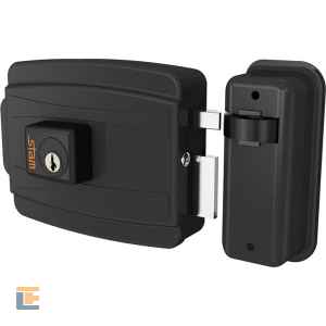 Fechadura Elétrica Stam Cilindro 40mm Preto Fosco