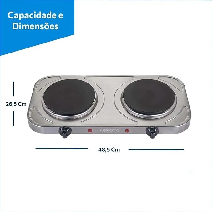 Fogão Elétrico de Mesa 2000W 127V FM-01 - Imagem 2