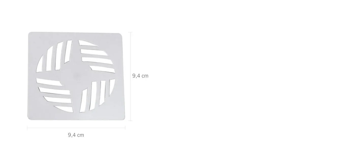 Grelha Quadrada 9,4 x 9,4cm em PVC Branco - Astra - Imagem 2