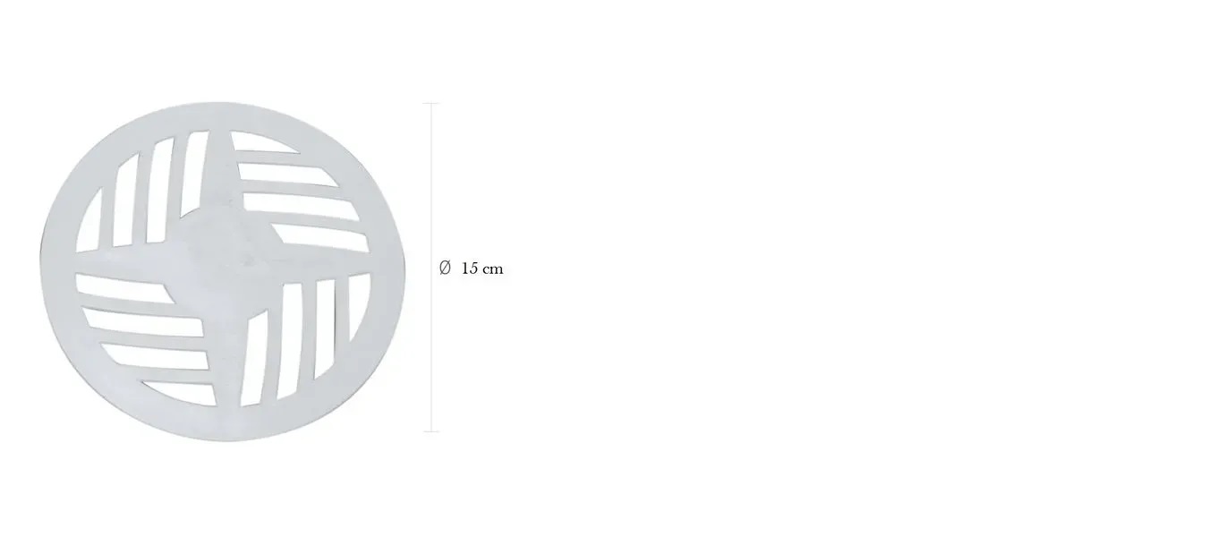 Grelha Redonda 15x15 em PP Branco - Modelo II Astra - Imagem 2