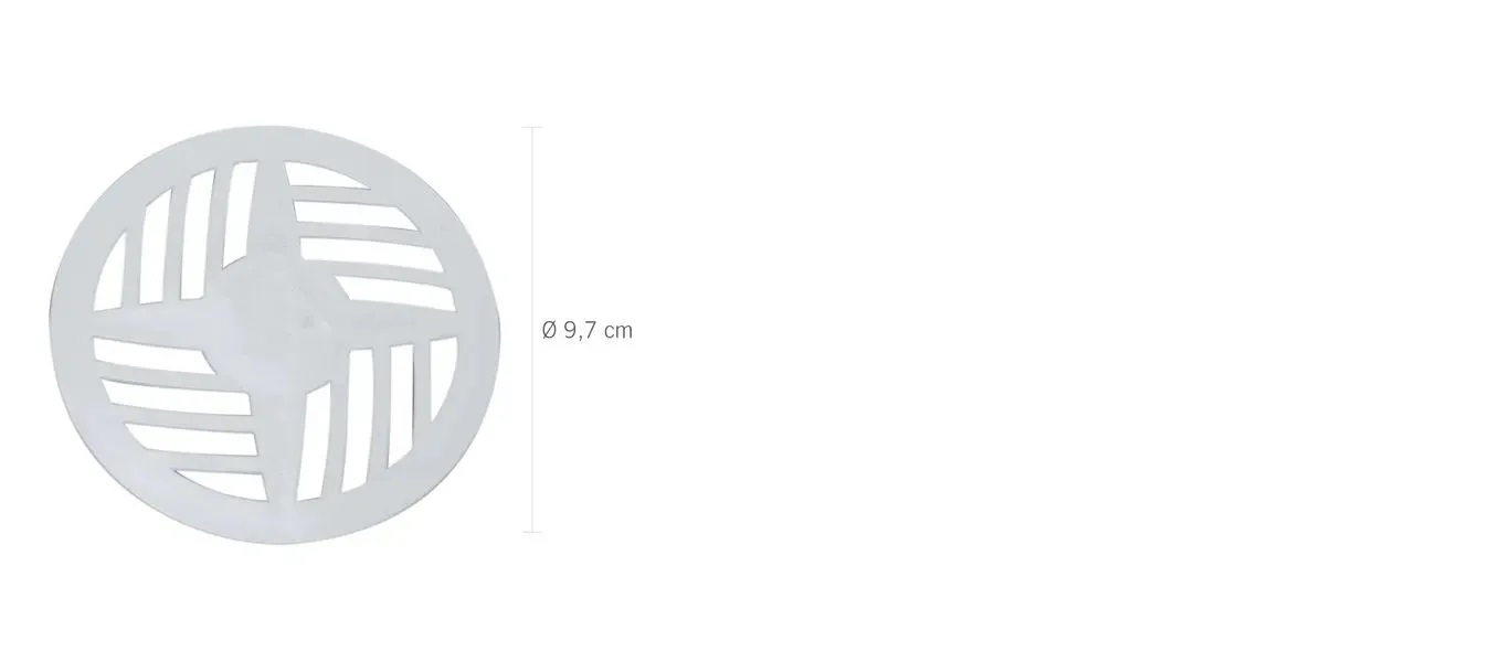 Grelha Redonda 9,7cm em PVC Branco - Astra - Imagem 2