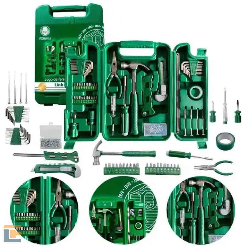 Jogo de Ferramentas 200 Peças com Maleta - Palmeiras