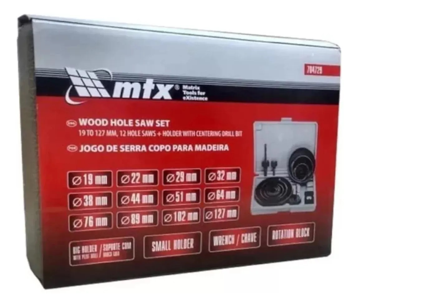 Jogo de Serra Copo para Madeira MTX 19 a 127mm - 16 Peças - Imagem 3