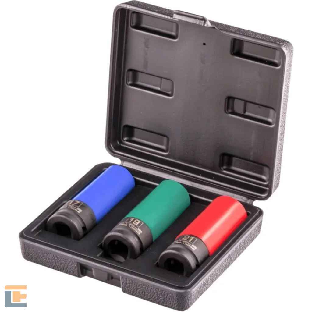 Jogo de Soquete de Impacto Longo 1/2" - 3 Peças Stels