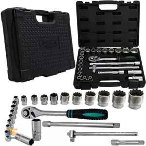 Jogo de Soquete e Catraca 1/2'' Cr-V com 24 Peças Stels 135769