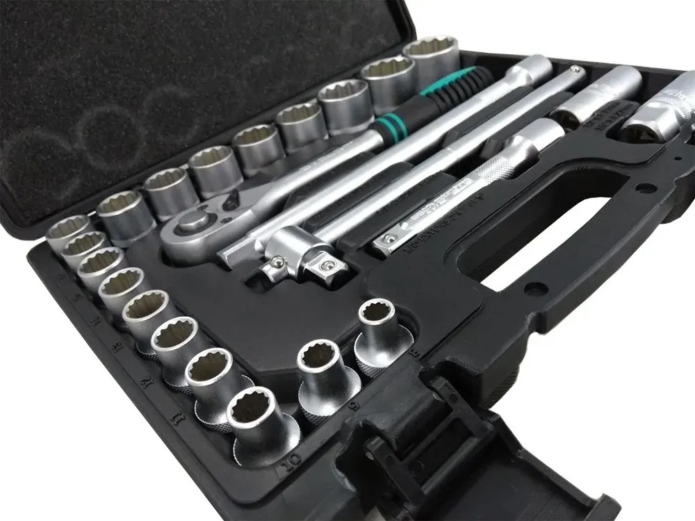 Jogo de Soquete e Catraca 1/2'' Cr-V com 24 Peças Stels 135769 - Imagem 3