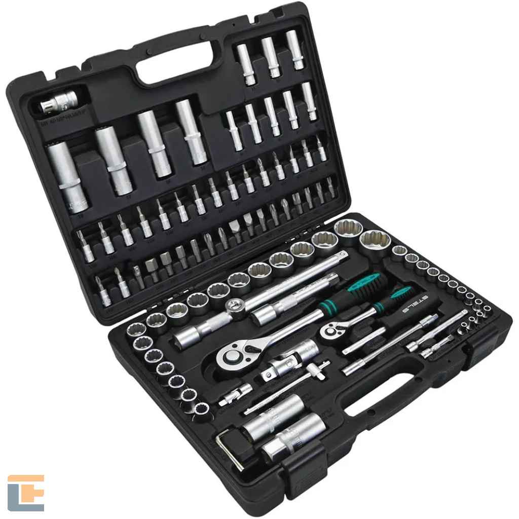 Jogo de Soquetes com Encaixe 1/2" e 1/4" - 94 Peças Stels 1358099