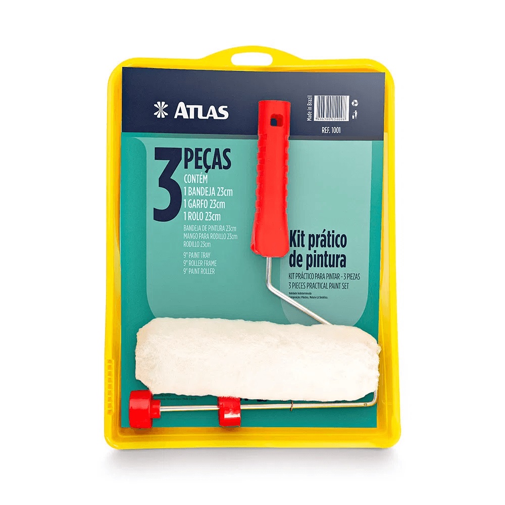 Kit De Pintura 3 Peças Atlas - 1001