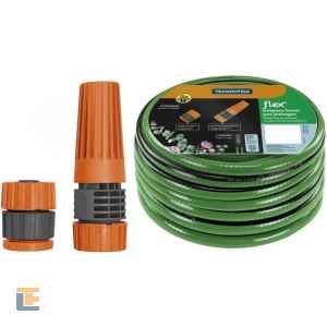 Mangueira Flex para Jardim Tramontina Verde 20m em PVC com Engates e Esguicho