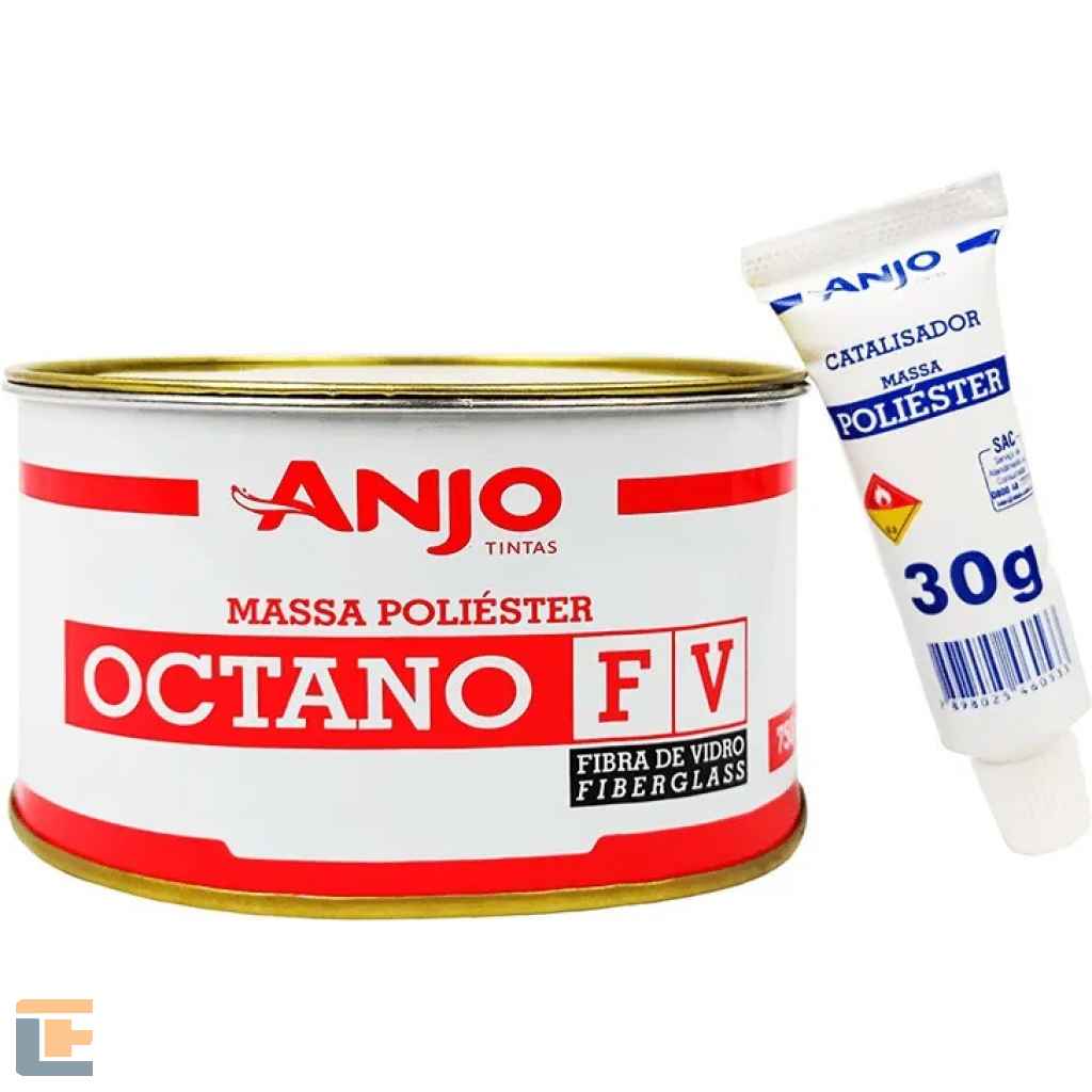 Massa de Poliéster Octano Anjo 750g com Fibra de Vidro