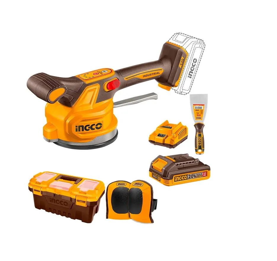 Máquina De Assentar Pisos Ingco 120w 20v C/ 1 Bateria 2.0AH CTVL120101-9 - Imagem 3