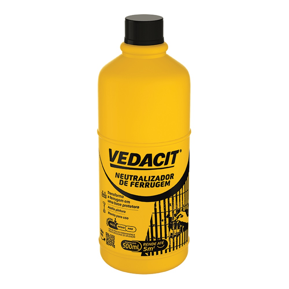 Neutralizador de Ferrugem Frasco 500ml Vedacit