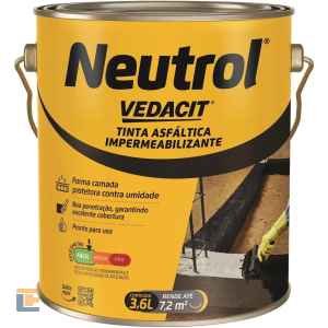 Otto B* Neutrol Vedacit Galão 3,6L Tinta Asfáltica