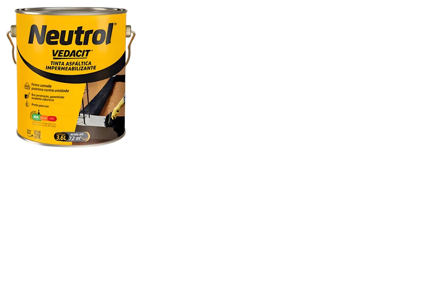Otto B* Neutrol Vedacit Galão 3,6L Tinta Asfáltica - Imagem 2