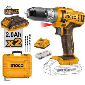 Parafusadeira e Furadeira De Impacto 20v 2 Baterias Ingco CIDLI201452-9