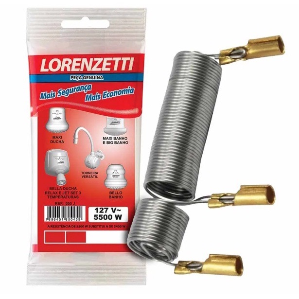 Resistência Torneira Eletrica Versátil Lorenzetti 5500w 127v - Imagem 2