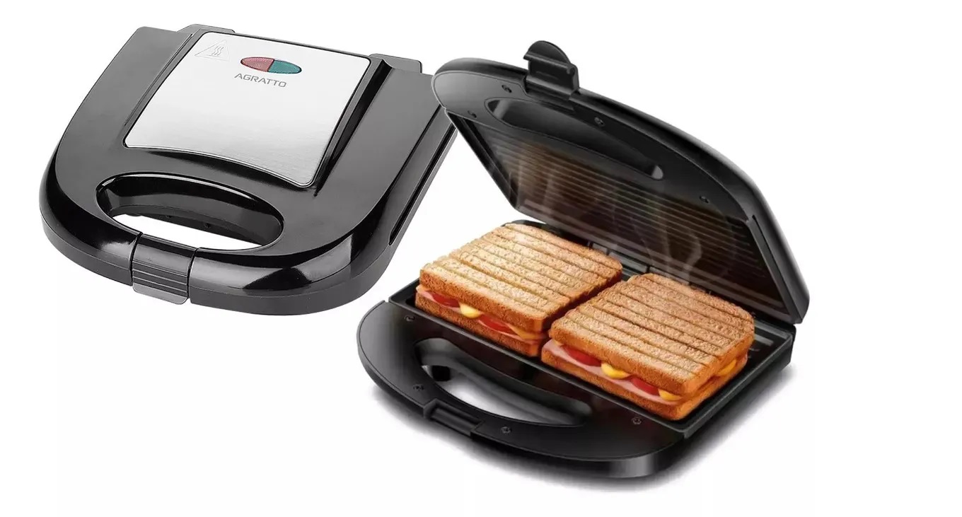 Sanduicheira e Grill Inox Agratto 127V 750W - Preto - Imagem 4